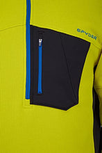Load image into Gallery viewer, Spyder Men's Standard Bandit Half Zip Mid-Layer Jacket, Citron, Large