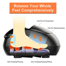 Load image into Gallery viewer, RENPHO Foot Massager Machine with Heat and Remote, Shiatsu Deep Kneading, Multi-Level Settings, Delivers Relief for Tired Muscles and Plantar Fasciitis, Fits feet up to Men Size 12