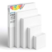 Load image into Gallery viewer, GOTIDEAL Stretched Canvas, Multi Pack 4x4", 5x7", 8x10",9x12", 11x14" Set of 10, Primed White - 100% Cotton Artist Canvas Boards for Painting, Acrylic Pouring, Oil Paint Dry & Wet Art Media