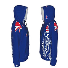 Load image into Gallery viewer, Zealand Police Flag Print Hoodies Kids 3D Print Sweatshirts Long Sleeve Pullover Hoodies with Pocket for Teen Boys and Girls Black