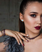 Load image into Gallery viewer, GEMSME 925 Sterling Silver Round Larimar Stud Earrings Hypoallergenic Jewelry for Women (larimar)