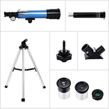 Load image into Gallery viewer, First Telescope for Kids & Beginners, Portable Refractor Telescope 90x Magnification with Tabletop Tripod and Two Eyepieces - Best Gift for Kids to Explore Moon Space, View Wildlife, Watch Night-Sky