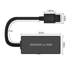 Load image into Gallery viewer, HDMI Converter for SNES & SFC/NGC Console,SNES to HDMI Converter,Support HDMI 4:3/16:9 Switch can be Adjusted Support N64 /NGC/SNES