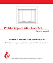 Load image into Gallery viewer, Fireplace Glass Door Set for Heatilator Fireplace Model# E36, E-36I, EC36, EC-36I, EL36, BC36R, BC36C (Black Finish)