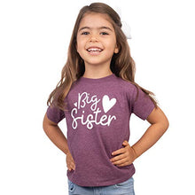 Load image into Gallery viewer, ELLA COLE COMPANY Big Sister Announcement T-Shirt for Toddler Girl- Luxury Cotton Blend Big Sister Shirt Maroon, 2T