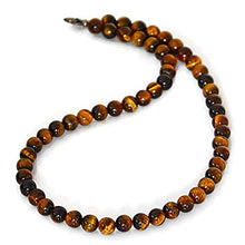 Load image into Gallery viewer, Tigers Eye Handmade Beaded Necklace for Men Natural Stone Jewelry
