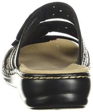 Load image into Gallery viewer, Clarks Women's Leisa Cacti Slide Sandal, Black Leather, 9 M US