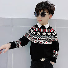 Load image into Gallery viewer, Boys Girls Knit Sweater,Cute Long Sleeve Blouse top,Crewneck,Cable Knit Sweater Fall and Winter Clothe,Warm Kids Sweater Cashmere,Cotton Knit Sweater,3-10t Kid