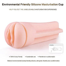 Load image into Gallery viewer, Masturbator Male Pocket Pussy Oral Sex Toys Blow Job with 3D Realistic Vagina Stroker with Penis Ring, Man Masturbation with Realistic Textured Removable Sleeves POI98