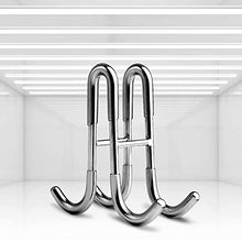 Load image into Gallery viewer, Gmtglla Shower Glass Door Hook,304 Stainless Steel Towel Hook for Bathroom Frameless Glass Shower Door Rack, Shower Squeegee Hooks (Silver-1 Pack)