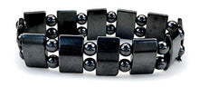 Load image into Gallery viewer, Black Hematite Gemstone Bracelet- Beautiful, Magnetic, Arthritis Pain Relief, Stretchable, Men, Women, Different Designs, Stylish Wrist Jewelry, 3 Piece Mix Set