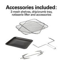 Load image into Gallery viewer, Hamilton Beach 11.6 QT Digital Air Fryer Oven with Rotisserie and Rotating Basket, 8 Pre-Set Functions including Dehydrator, Roaster & Toaster, 1700W, Black (35070)