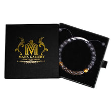 Load image into Gallery viewer, Natural Smoky quartz bracelet with Tiger eye and Lava, Essential Oil diffuser Bracelet, for Men & Women, stress and negative emotions relief, Natural Quartz Crystal, Protection Bracelet