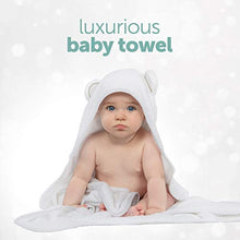 Load image into Gallery viewer, Miniboo Organic Bamboo Hooded Baby Towel – Ultra Soft and Super Absorbent Baby Bath Towels for Newborns, Infants and Toddlers – Suitable as Baby Gifts