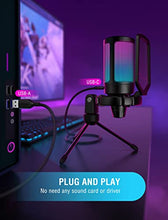 Load image into Gallery viewer, FIFINE Gaming Microphone and Computer Speaker, USB Mic with Quick Mute,Tripod Stand, Pop Filter, Shock Mount, Gain Control, RGB External Speaker for Streaming Twitch Podcasts Video (A6V+A16