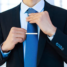Load image into Gallery viewer, Classic Style Men's Tie Clips, Viaky Neck Ties Necktie Bar Pinch Clip with Gold Silver Black 3 Tone, Best Gifts for Your Father, Lover and Friends in Xmas, Anniversary, Wedding, Party, Meeting