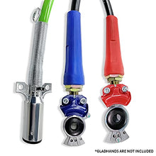 Load image into Gallery viewer, TORQUE 12ft 3 in 1 ABS & Power Air Line Hose Wrap 7 Way Electrical Cable with Handle Grip for Semi Truck Trailer Tractor (TR813212)