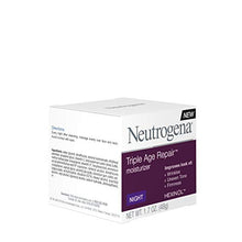 Load image into Gallery viewer, Neutrogena Triple Age Repair Anti-Aging Night Cream with Vitamin C; Fights Wrinkles & Even Tone, Dark Spot Remover & Firming Anti-Wrinkle Face & Neck Cream; Glycerin & Shea Butter, 1.7 oz