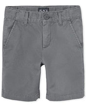 Load image into Gallery viewer, The Children's Place boys Chino Shorts, Storm, 4 husky
