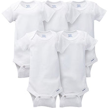 Load image into Gallery viewer, Gerber Baby 5-Pack Solid Onesies Bodysuits, White, 6-9 Months