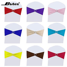 Load image into Gallery viewer, 100PCS Wedding Chair Decorations Stretch Chair Bows and Sashes for Party Ceremony Reception Banquet Spandex Chair Covers slipcovers (100, Red)