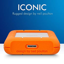 Load image into Gallery viewer, LaCie Rugged Mini 1TB External Hard Drive Portable HDD – USB 3.0 USB 2.0 compatible, Drop Shock Dust Rain Resistant Shuttle Drive, For Mac And PC Computer Desktop Workstation PC Laptop (LAC301558)