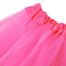 Load image into Gallery viewer, Simplicity Womens Elastic 3 Layered Tulle Tutu Skirt Ruffle Pettiskirt, Hot Pink