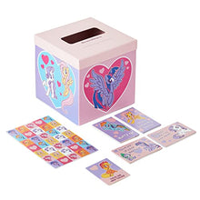 Load image into Gallery viewer, Hallmark Valentines Day Cards for Kids and Mailbox for Classroom Exchange, My Little Pony (1 Box, 32 Valentine Cards, 35 Stickers, 1 Teacher Card)