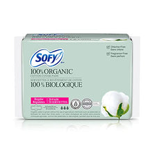 Load image into Gallery viewer, Sofy Organic Cotton Sanitary Pads for Women - Certified Organic Regular Sanitary Napkins, Super Absorbent, Chlorine Free, Chemical Free, SAP Free, Ultra Thin, Leak Protection (Regular, 20 Count)