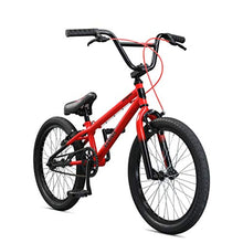 Load image into Gallery viewer, Mongoose Legion LSX Freestyle Sidewalk BMX Bike for-Kids, -Children and Beginner-Level to Advanced Riders, 20-inch Wheels, Hi-Ten Steel Frame, Micro Drive 25x9T BMX Gearing, Red (M51809M50OS-PC)