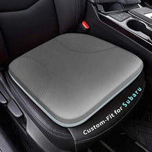 Load image into Gallery viewer, Custom-fit for Subaru Memory Foam Heightening Car Seat Cushion,Sciatica & Back Pain Relief, Bonded Leather/ice Silk Breathable Fabric Seat Cushion, Designed for Subaru Accessories (Gray,For Subaru)