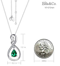 Load image into Gallery viewer, Fine Jewelry Emerald Necklace Birthday Gifts for Wife Mom Women Infinity Love Pendant Jewelry Gifts for Women Daughter Teen Girls Sterling Silver