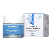 Load image into Gallery viewer, DERMA E Hydrating Day Cream with Hyaluronic Acid and Green Tea – All Natural, Vitamin Enriched Facial Moisturizer – Hydrating, and Smoothing Face Cream, 2oz