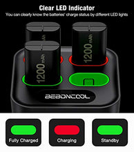 Load image into Gallery viewer, BEBONCOOL Charger for Xbox One Controller Battery Pack, Charger for Xbox One Rechargeable Battery Pack with 4x1200mAh Batteries, Rechargeable Battery Pack for Xbox One/One S/One X/One Elite Controller