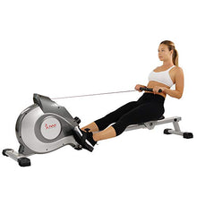 Load image into Gallery viewer, Sunny Health & Fitness Magnetic Rowing Machine Rower w/ LCD Monitor