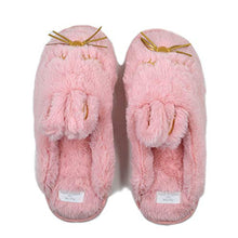 Load image into Gallery viewer, Cute Bunny Fuzzy Slippers |Warm Animal Memory Foam Rabbit Plush |Women Indoor Outdoor Bedroom Slippers (US 5-6, Pink)