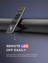Load image into Gallery viewer, Soundbar for TV, Bomaker 190W 2.1 TV Sound Bar with Subwoofer, 125dB, 6 EQ Modes, LED Display Off, 5 Bass Adjustable Surround Sound for Home Theater, 4K & HD TV, HDMI/Optical/AUX/USB, Wall Mountable