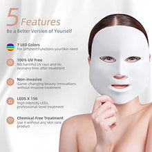 Load image into Gallery viewer, Led Face Mask Light Therapy - 7 Color Photon Blue & Red Light Maintenance Skin Rejuvenation Facial Skin Care Mask, Home Skin Care Mask for Face (white) (white)