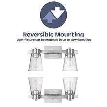 Load image into Gallery viewer, Prominence Home Fairendale 2 Light Brushed Nickel Bathroom Vanity Light with Clear Glass