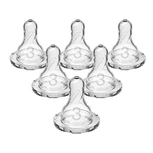 Load image into Gallery viewer, Dr. Brown’s Natural Flow Level 3 Narrow Baby Bottle Silicone Nipple, Medium-Fast Flow, 6m+, 100% Silicone Bottle Nipple, 6 Pack