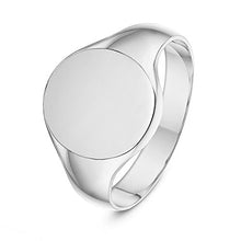Load image into Gallery viewer, LANDA JEWEL Unisex Sterling Silver Oval Shape Heavy Weight Polished Signet Ring 12x14mm (8.5)
