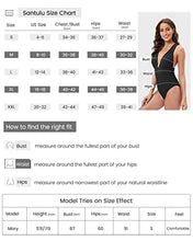 Load image into Gallery viewer, Santulu Women's One Piece Swimsuit Sexy Plunge V-Neck Plus Size Bathing Suits High Cut Monokini Black S