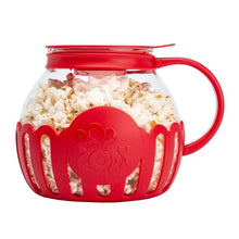Load image into Gallery viewer, Ecolution Patented Microwave Micro-Pop Popcorn Popper, Borosilicate Glass, 3-in-1 Lid, Dishwasher Safe, BPA Free, 3 Quart Family Size, Red