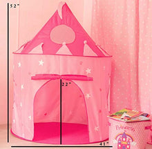 Load image into Gallery viewer, 5-Piece Princess Castle Girls Pop Up Play Tent & Dress Up Costume Bundle - Playhouse Gift for Girls & Toddler for Indoor & Outdoor Use with Pink Fairy Tale Carrying Bag & Glow in The Dark Stars