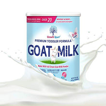 Load image into Gallery viewer, Growth Spurt Goat Milk Toddler Formula – (12 Pack) Powdered Goat's Milk Toddler Formula – Lactoferrin, 2'-FL HMO, Prebiotics, Probiotics, Iron, DHA & ARA, Immune Support, Non GMO Infant Baby