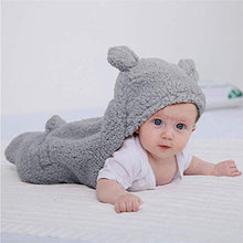 Load image into Gallery viewer, XMWEALTHY Cute Baby Items Newborn Plush Nursery Swaddle Blankets Soft Infant Girls Clothes Grey
