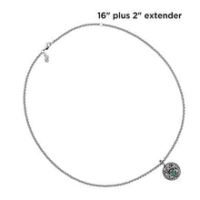 Load image into Gallery viewer, Carolyn Pollack Sterling Silver Emerald May Birthstone Enhancer with Chain