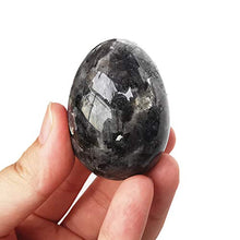 Load image into Gallery viewer, Gemgogo Black Labradorite Egg-Shape Meditation Chakra and Home Decor Balancing Gemstone and Crystals Figurines Kit,1.5"x 1.05"Reiki Healers and Yoga Practioner,with Wooden Stand