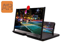 Load image into Gallery viewer, 10" HD Phone Magnifier, Screen Amplifier Enlarger, Universal Mobile Projector for Movies Videos and Gaming, Magnifying Cell, Foldable Stand Supports iPhone Samsung and All Smartphones (Black)