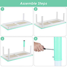 Load image into Gallery viewer, LAZY BUDDY Kids Study Table and Chairs Set, Height Adjustable Plastic Children Art Desk with 4 Seats, Activity Toddler Furniture Gift for Boys & Girls(Paintable Desktop) (47" 5 Sets)